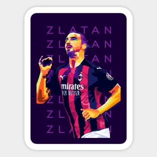 Zlatan Ibrahimovic Wpap Pop Art Sticker